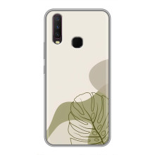 Силконовий чохол з принтом в квітах на ViVO Y17 – Монстера зелена