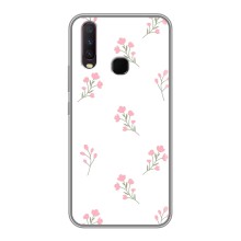 Чохол з розовим принтом для ViVO Y17 (Рожеві квіти)