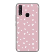 Чохол з розовим принтом для ViVO Y17 (Сердечки на рожевому)