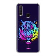 Силиконовый бампер с картинкой животных для ViVO Y17 (Тигр-Арт)