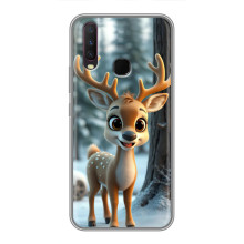 Яскравий чохол для ViVO Y17 з Зимові Оленята – Оленятко в лісі