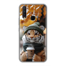 Печатный чехол «Зверята с кофе» для ViVO Y17 – Тигр с кофе