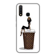 Чехлы Луи Витон для Vivo Y19 (AlphaPrint - LOUIS VUITTON) (кофе LOUIS VUITTON)