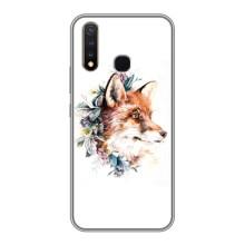 Чохли з картинкою Лисичка для Vivo Y19 (VPrint) (Лиса в квітах)