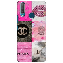 Чехол (Dior, Prada, YSL, Chanel) для Vivo Y19 (Модница)