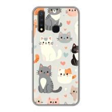 Чохол з малюнком кіт на Vivo Y19 – Колаж котів