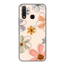 Чехол с цветочным принтом на Виво у19 – Разноцветные цветы