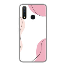 Чохол квітковий дизайн для Vivo Y19 – Рожевий фон