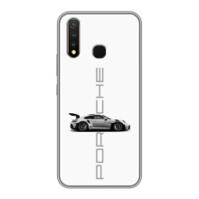 Чохол з авто Порше для Vivo Y19 – білий порше