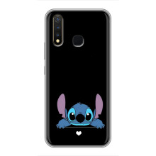 Чехол с принтом Стич на Vivo Y19 (Стич на черном)