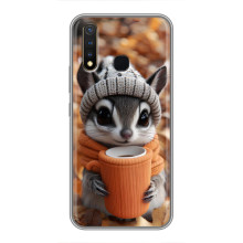 Печатный чехол «Зверята с кофе» для Vivo Y19