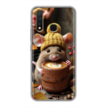 Печатный чехол «Зверята с кофе» для Vivo Y19 – Медведь с кофе