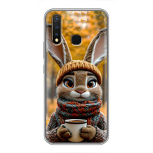 Печатный чехол «Зверята с кофе» для Vivo Y19 – Зайчик с кофе