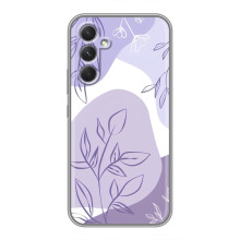 Силиконовый чехол с принтом в цветах на ViVO Y19s GT – Фиолетовый дизайн