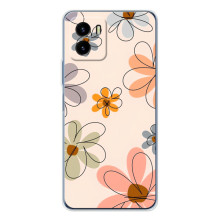 Чехол с цветочным принтом на В19с Про (Разноцветные цветы)