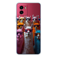 Чехол с принтом стильные животные для В19с Про – Ламы в очках