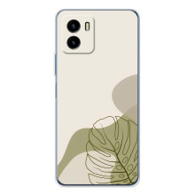 Силиконовый чехол с принтом в цветах на Vivo Y19s Pro – Монстера зелёная