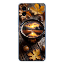 Чохол з унікальним дизайном 'Осінь з кавою' для Vivo Y19s Pro – Темна кава