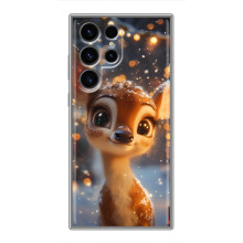 Яскравий чохол для ViVO Y19s з Зимові Оленята – Оленятко серед герлянд