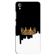 Чехол (Корона на чёрном фоне) для Виво У1с – Золотая корона