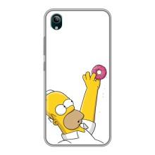 Чjхол з Сімпсонами для ViVO Y1s (VPrint) (Гомер з пончиком)
