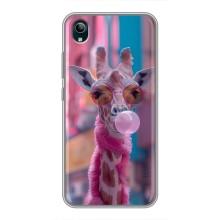 Чехол с принтом стильные животные для Виво у1с – Стильный жирав