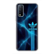 Чехлы Адидас для ViVO Y20 (AlphaPrint) (Синий Адидас)