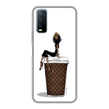 Чехлы Луи Витон для ViVO Y20 (AlphaPrint - LOUIS VUITTON) (кофе LOUIS VUITTON)