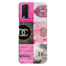 Чехол (Dior, Prada, YSL, Chanel) для ViVO Y20 (Модница)