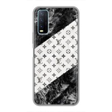 Чохол Стиль Louis Vuitton на ViVO Y20 – LV на білому