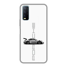 Чохол з авто Порше для ViVO Y20 – білий порше