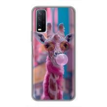 Чехол с принтом стильные животные для Виво у20 (Стильный жирав)