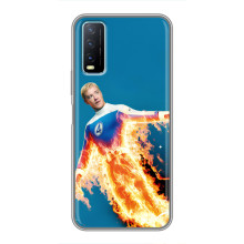 Чехол с принтом Фантастическая четверка для ViVO Y20 – Человек-Факел