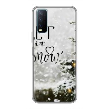 Новогодние, Праздничные Чехлы для ViVO Y20 - 2024 год (Let it snow)