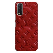 Текстурный Чехол Louis Vuitton для Виво Y20 (Красный ЛВ)