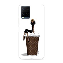 Чехлы Луи Витон для Vivo Y21 / Y21s (AlphaPrint - LOUIS VUITTON) (кофе LOUIS VUITTON)