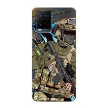 Чехлы с картинкой ЗСУ для Vivo Y21 / Y21s (AlphaPrint) (Воин ВСУ)