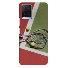 Чехлы с принтом Спортивная тематика для Vivo Y21 / Y21s – Ракетки теннис
