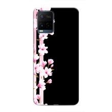 Чехол для Виво у21 / у21с - с принтом (Дизайнерские) (AlphaPrint) (Цветочки)
