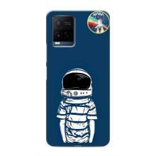 Чехол NASA для Vivo Y21 / Y21s (AlphaPrint) (Мальчик в шлеме)
