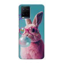 Чохол з принтом стильні тварини для ViVO Y21 / Y21s – Кролик в окулярах