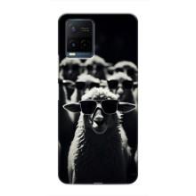 Чохол з принтом стильні тварини для ViVO Y21 / Y21s – Овечка в окулярах