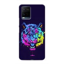 Силіконовий бампер з картинкою звірів для Vivo Y21 / Y21s (Тигр-Арт)