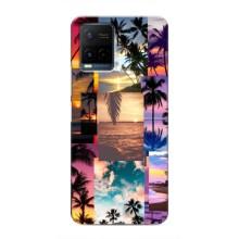 Силиконовый чехол с КАРТИНКАМИ лето для Vivo Y21 / Y21s (AlphaPrint) (Летний отпуск)