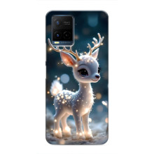 Яркий чехол для Vivo Y21 / Y21s с Зимними Оленятами – Блистающий оленёнок