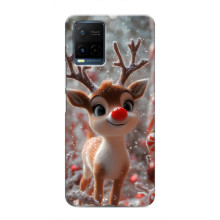 Яркий чехол для Vivo Y21 / Y21s с Зимними Оленятами