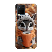 Друкований чохол 'Звірята з кавою' для Vivo Y21 / Y21s