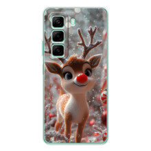 Яркий чехол для ViVO Y21d с Зимними Оленятами