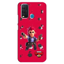 Бампер (ТПУ) с принтом Brawl Stars на Виво У30 (Кольт на красном)