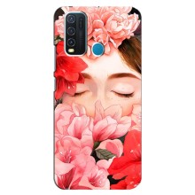 Чехлы (ART) Цветы на ViVO Y30 (VPrint) (Глаза в цветах)